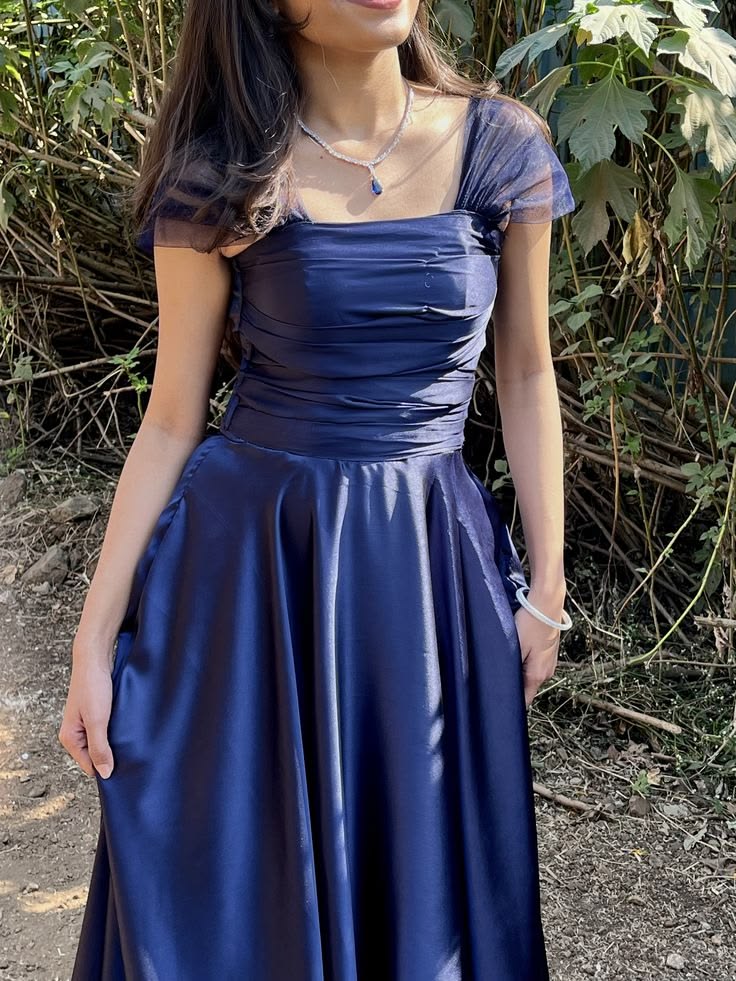 Elegance Emerald A Line Straps Satin Prom Dress DP5176