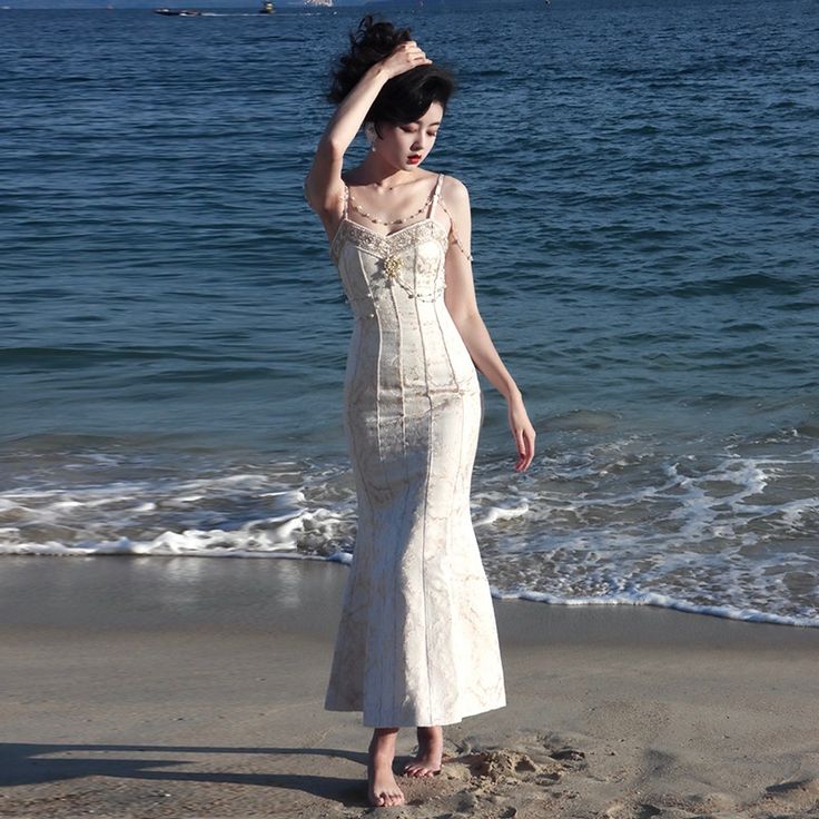 Pretty Mermaid Spaghetti Strap Printed Floral Satin Long Prom Dress Evening Dress DP4788