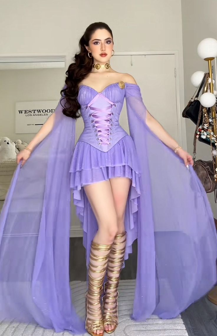 Purple A Line Off the Shoulder Sequin Layered Tulle Short Homecoming Dress DP4585
