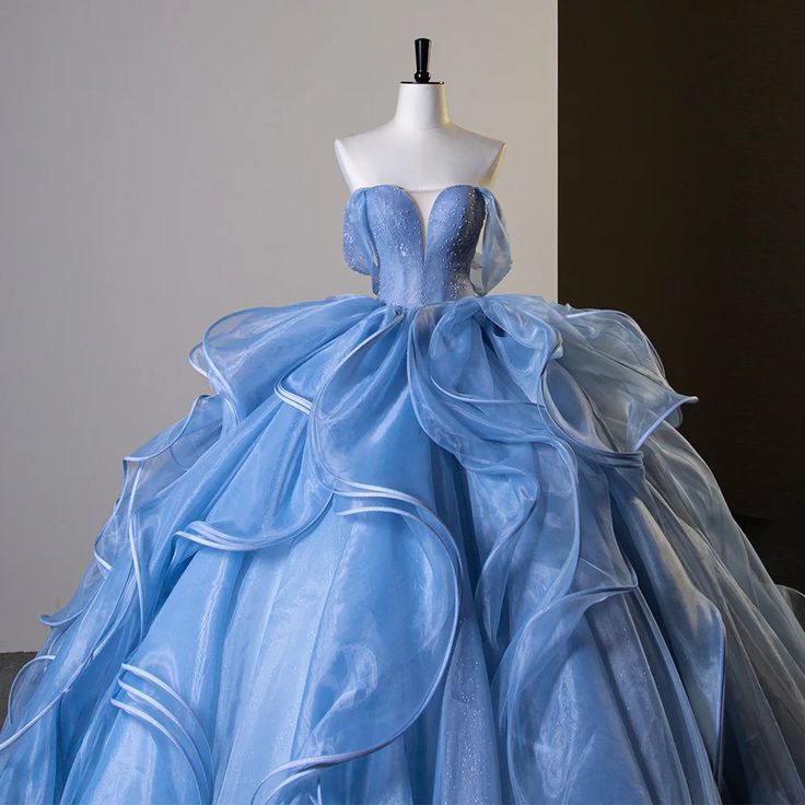 Luxury Long Ball Gown Off-the-shoulder Tulle Formal Prom Dresses DP800