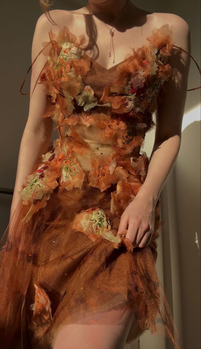 Sweet 16 Brown Spaghetti Strap Tulle Bodycon Short Party Dresses 3D Applique Enchanted Homecoming Dresses DP7538