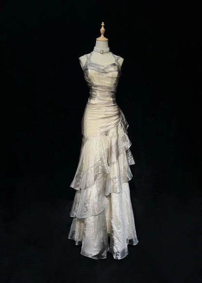 Light Champagne Long Prom Dresses New Long Evening Gowns DP1973