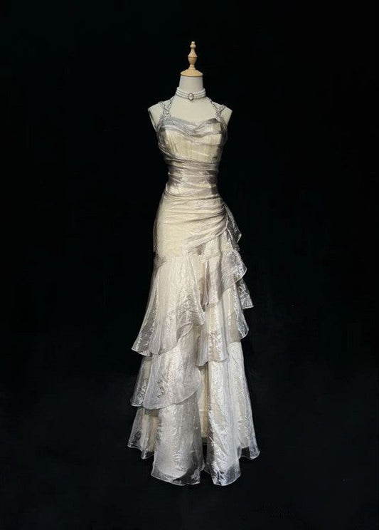 Light Champagne Long Prom Dresses New Long Evening Gowns DP1973