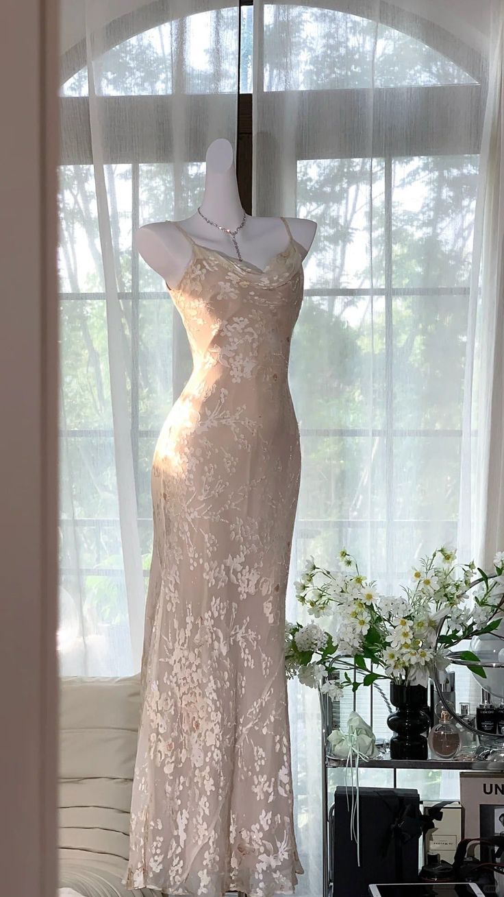 Simple Apricot Print Flower Mermaid Satin Prom Dress Date Dress Evening Dress DP2909