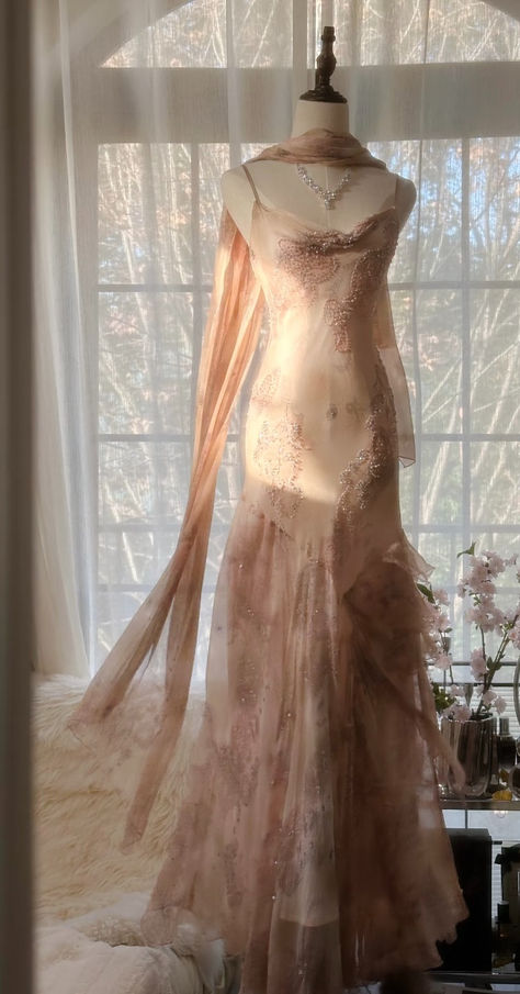 Gentle Mermaid Spaghetti Strap Beaded Ruffle Chiffon Prom Dress Graduation Prom Dress DP2260