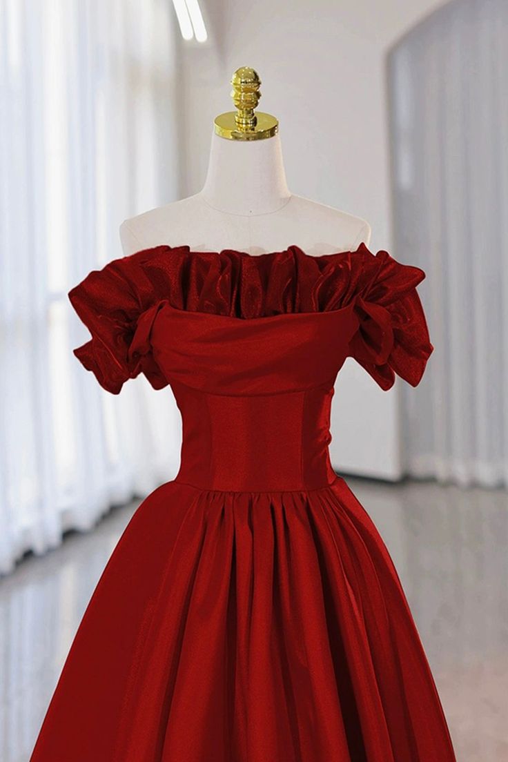 A Line Strapless Satin Long Prom Dress Evening Party Dress DP1038