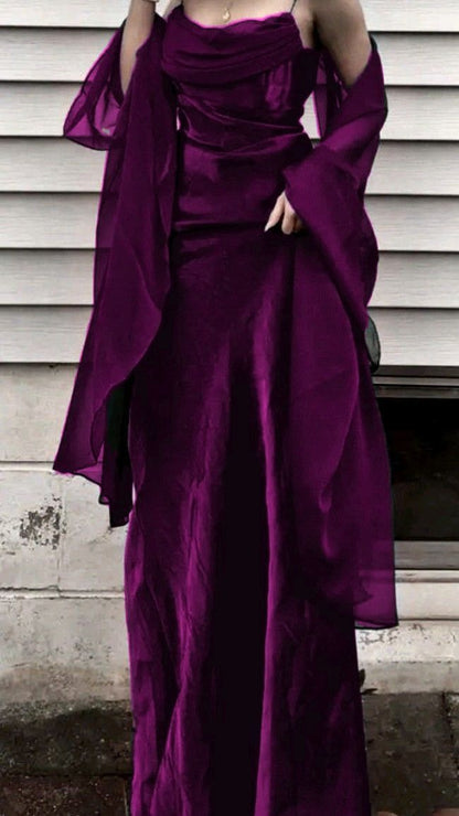 Vintage A Line Spaghetti Straps Sleeveless Burgundy Prom Dresses Long Prom Dress DP4238