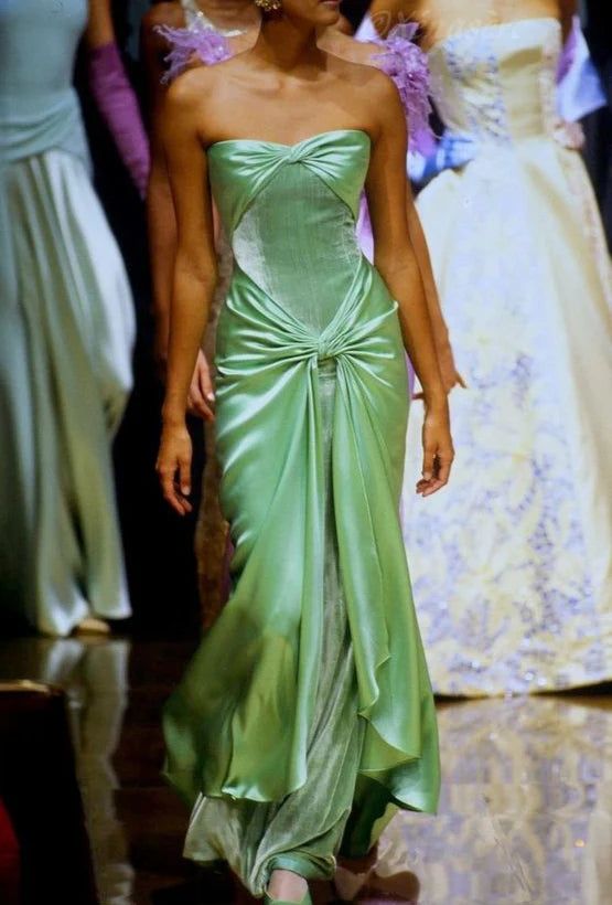 Elegant Mermaid Sweetheart Green Satin Velvet Long Prom Dress Evening Dress DP1372
