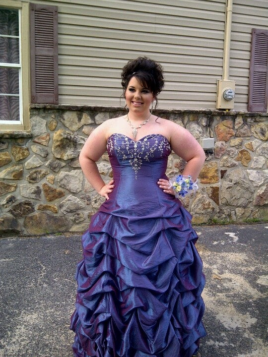 Vintage Purple Ball Gown Strapless Embroidery Pleated Satin Prom Dress Graduation Prom Dress DP5104