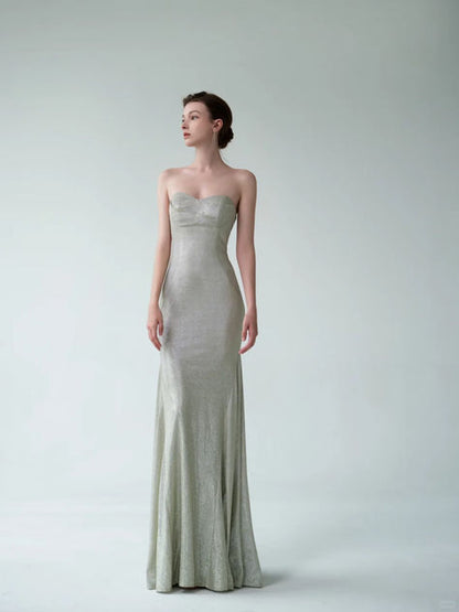 Unique Two Piece Mermaid Straps Tulle Sequin Party Dress Prom Dress Formal Gown DP3724