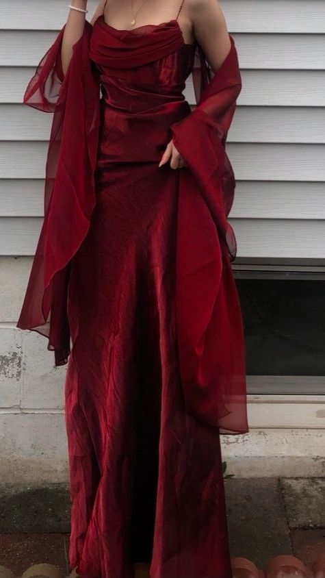 Vintage A Line Spaghetti Straps Sleeveless Burgundy Prom Dresses Long Prom Dress DP4238