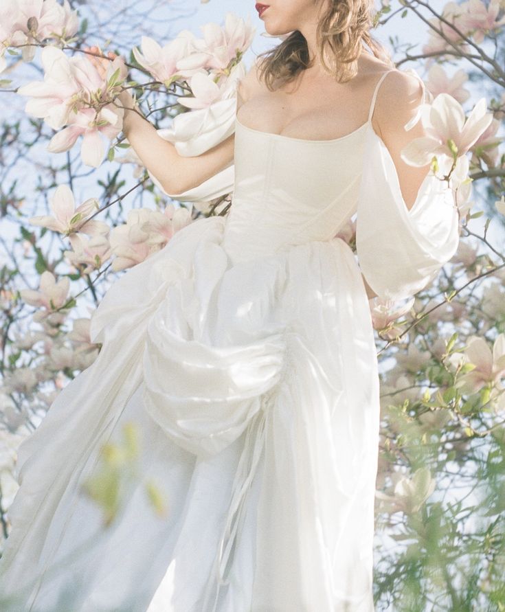 Gentle White A Line Off the Shoulder Chiffon Satin Birthday Dress Wedding Dress DP3033