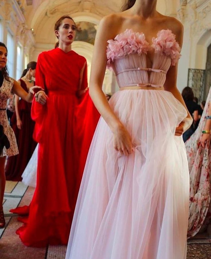 Light Pink A Line Strapless Flower Tulle Prom Dress Graduation Prom Dress DP2198