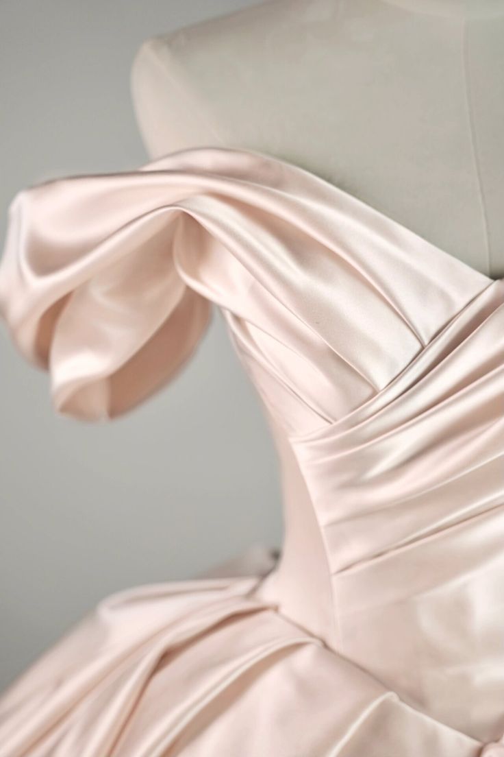 Princess Light Pink Ball Gown Off the Shoulder Pleated Tulle Satin 16th Birthday Dress Wedding Dress DP3603