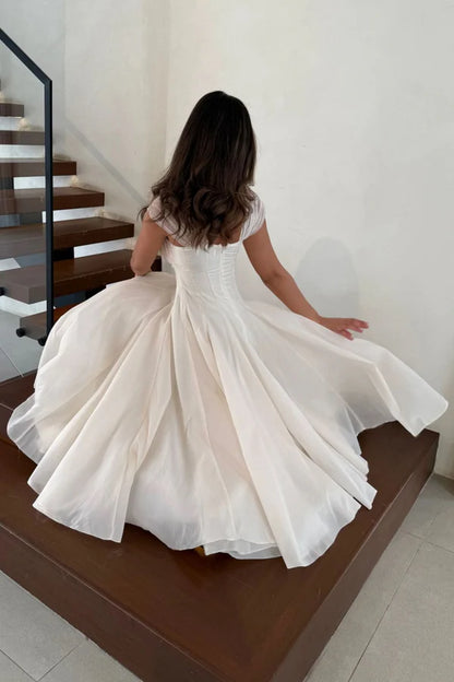 Princess Apricot A Line Straps Tulle Chiffon Prom Dress Party Evening Dress DP5373