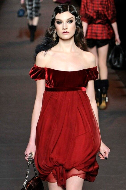 Cute A Line Off the Shoulder Burgundy Velvet Chiffon Short Party Dress Homecoming Dress DP2327