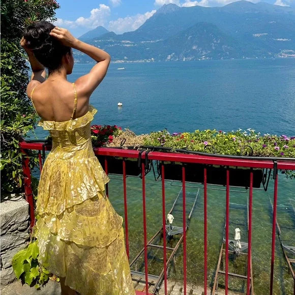 Charming Sheath Spaghetti Strap Chiffon Homecoming Dresses DP794